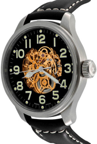 ZENO-WATCH BASEL PILOT OVERSIZED SKELETON Premium Watches  3171