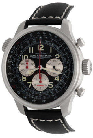 ZENO-WATCH BASEL PILOT OVERSIZED SLIDE RULE CHRONOGRAPH Premium Watches  3172