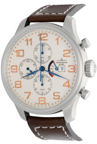 ZENO-WATCH BASEL PILOT OVERSIZED TRI-COMPAX CLASSIC POWER RESERVE Premium Watches  3177