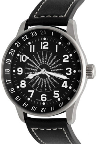 ZENO-WATCH BASEL MASTER PILOT WORLD TIME Premium Watches  3156
